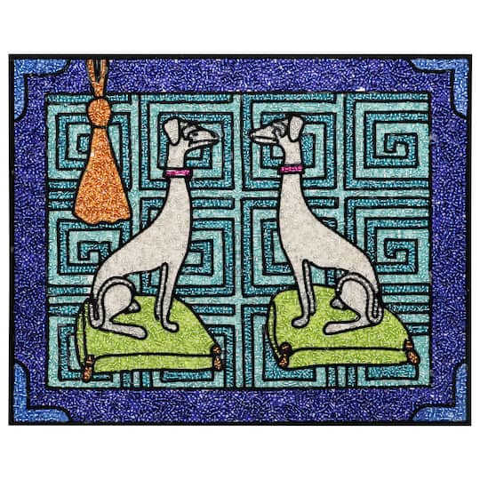 Jonathan Adler x Michaels 8" x 10" Greyhound Dog Pair Bead Art Kit